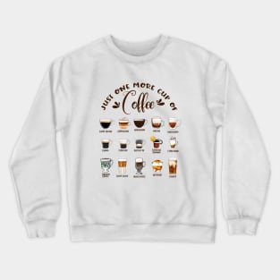 Just one more cup of coffee - coffee lovers Crewneck Sweatshirt